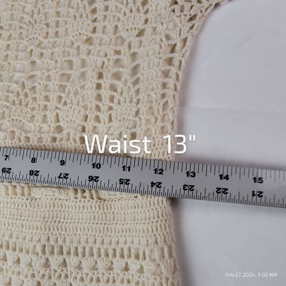 Forever 21, Vintage Boho Crochet Grannycore Dress - Ivory - Picture 16 of 16